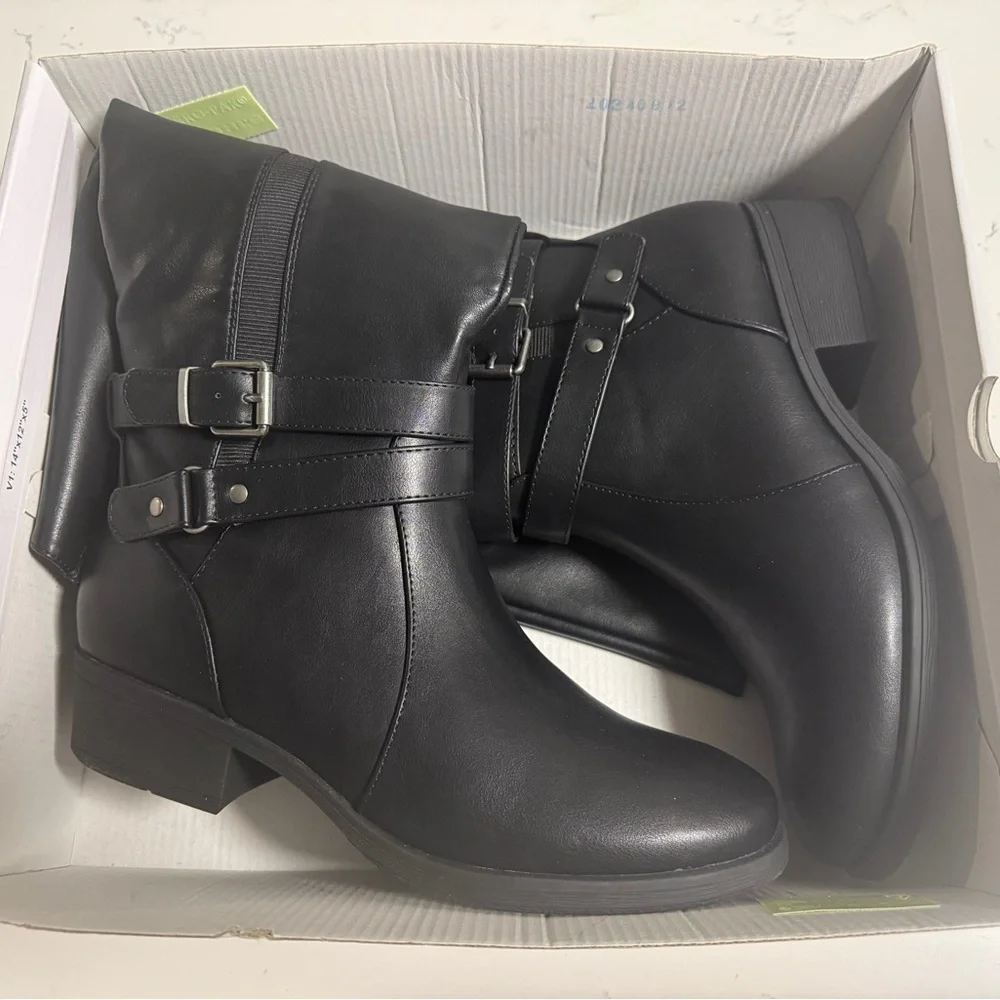 NWT #8 Croft & Barrow Pose Women's Ortholite ECO Black Riding Boots Size 10 - Picture 6 of 10